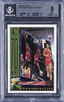 1996-97 Topps "72 Wins" #72 Chicago Bulls - BGS MINT 9